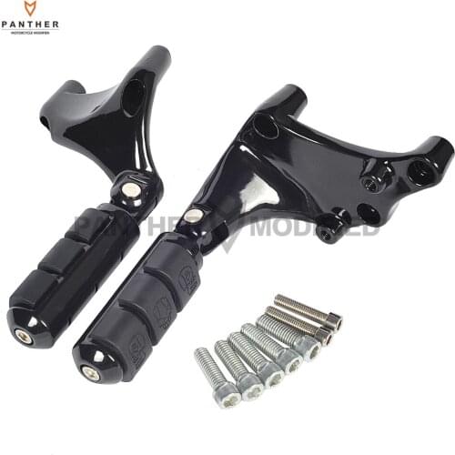 Black Anti Vibration Motorcycle Passenger Foot Pegs Brackets Moto Foot Rest case for Harley 883 1200 XL Sporster 2014 2015 2016