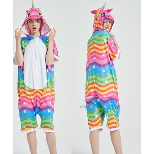 Kids Girls Pajamas Summer Baby Boys Unicorn Jumpsuit Sleep Clothes Panda Blanket Sleepers Short Sleeve Children Onesies Clothing