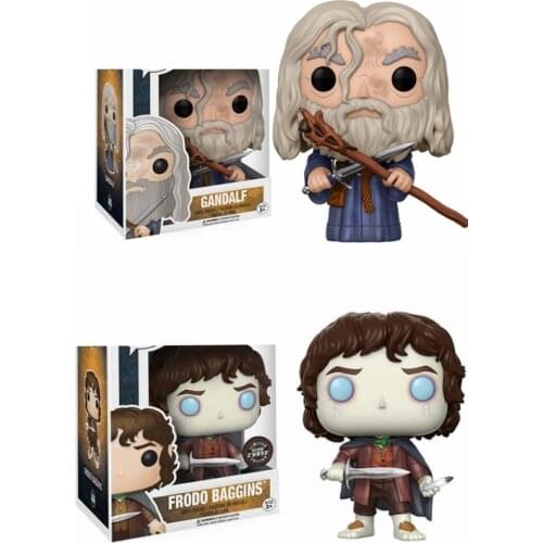 NEWest Funko Pop The Lord Of The Rings Gandalf #443 Frodo Baggins #444 Action Collection Figure Model Toys for Kid Birthday Gift