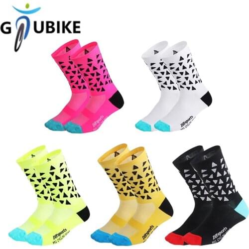 GTUBIKE Moisture Wicking Socks Running Football Walking Socks Cycling Sports Socks Comfortable Wear-resistant Printed Socks
