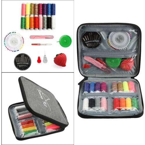 25 pieces Sewing Kits Tools, Handcraft Sew Threads, Neddles, Scissors, Soft Tape, Ripper