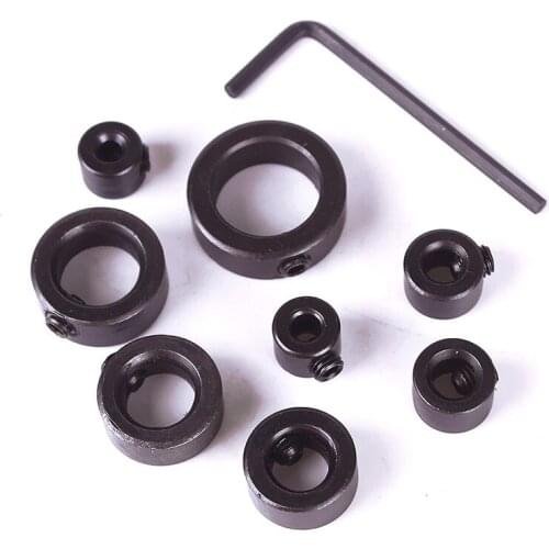 New 8Pcs/Set Woodworking Drill Bit Depth Stop Collars Ring Positioner Drill Locator Multifunction Home Repair Hand Tools #68775