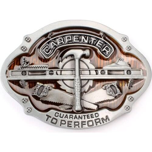 Carpenter belt buckle Belt DIY Components homemade handmade waistband Saw axe pattern