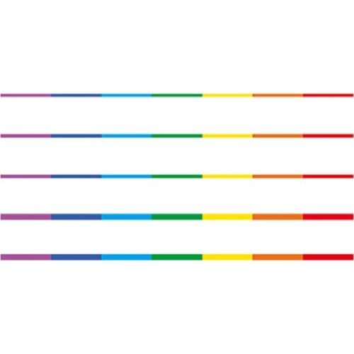 120MM×60MM Rainbow Tattoo Sticker Short Line Imitation Tattoo Sticker