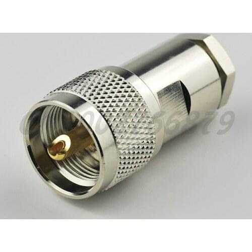 RF electrical wire terminal UHF Male Plug Clamp straight connector for coaxial cable RG6 LMR300