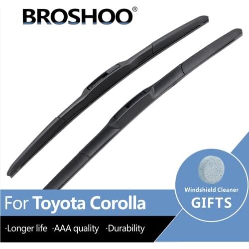 Car Wiper Blade For Toyota Corolla Saloon Verso Wagen 2001-2014 Windscreen wipers Fit Hook Arm Natural Rubber Auto Accessories