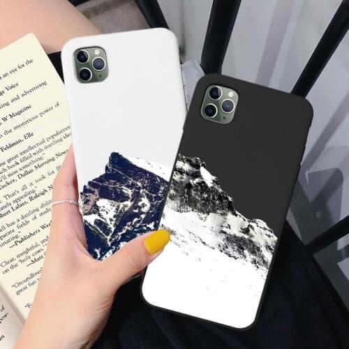 Trend Snow Mountain Silicone Phone Case For iphone X XR XS MAX SE 2020 Himalayas Cover For iphone 11 12 Pro MAX 6s 7 8 Plus Capa