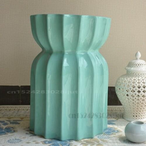 Home use pineapple pattern drum stool color round Chinese style ceramic ornament chair living room courtyard round stool plum