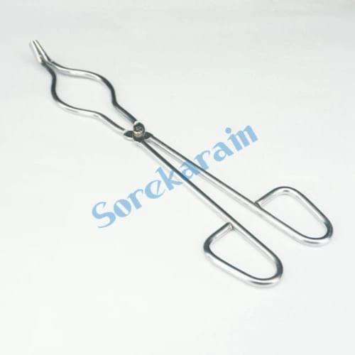 300mm Length S/Steel Crucible Tongs Bent Beaker Hold Melting Dish Holder Labware