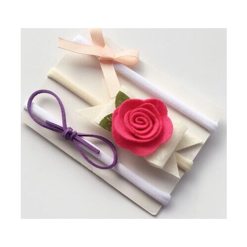 ON SALE 3pcs/set tot headband skinny soft nylon headband bud Felt Flower headware Hair band Accessories