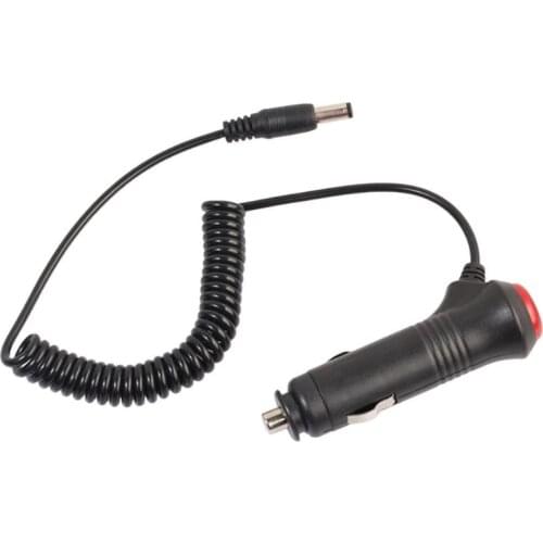 VODOOL 5.5x2.1mm to Car Cigarette Lighter Power Supply Adapter Spring Flexible Cable Wire with Switch Fuse Car Cable Adapter
