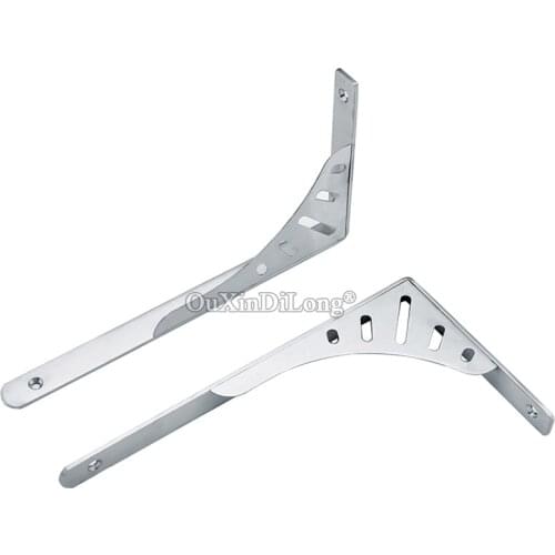 High Quality 2PCS Stainless Steel Triangle Corner Braces Cupboard Cabinet Furniture Brackets w Screws Load-bearing 300KG