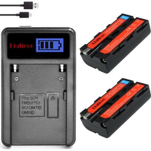 NP-F550 NP-F570 NPF570 Battery + LCD Charger for Sony np f550 F530 F570 and CCD-RV100 SC5 SC9 TR1 TR940 Hi-8