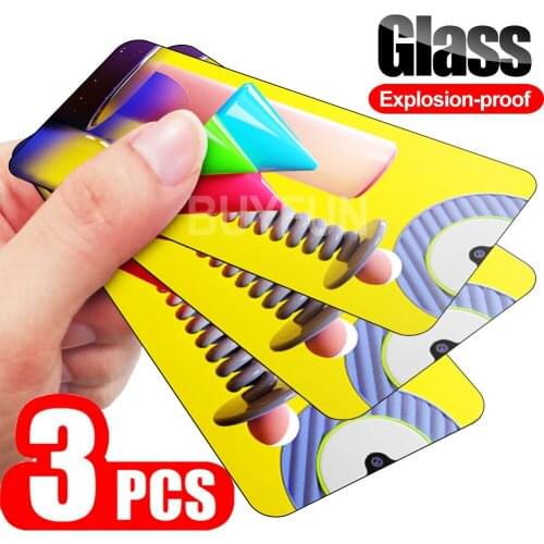 3 PCS Safety Glass For Samsung Galaxy M31S M31 Full Cover Film transparent on samsun glaxy m 31 31s protective tempered glass hd