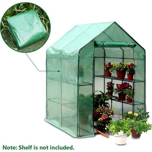 Green Household Plant Greenhouse Two Floors Mini Garden Warm Room PVC Garden Warm Room 143x73x195cm Dropshipping Wholesale