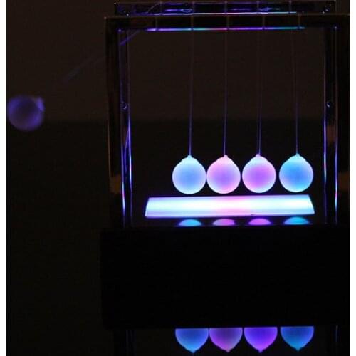 1PC Colorful Rotation Ferris wheel Newton Pendulum Ball Home Decoration Craft Magnet Rotary Perpetual Ball Desk Decor LZ 006