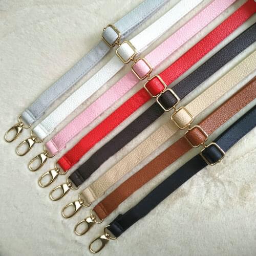 130cm Shoulder Strap with Buckle PU Leather Fashion Adjustable Replacement Bag Handle Woman Messenger Bag Straps Accessories