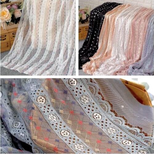 150cm Wide Delicate Hollow Soft Gauze Lace Fabric For Girls' Tulle Dress Wedding Garment Sewing Decorative Net Fabric