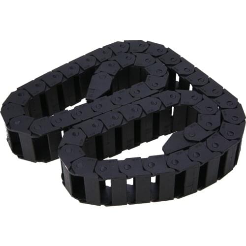 15 x 30mm Black Cable Drag Chain Plastic Nylon Towline Transmission Wire Carrier Engraving Machine Accessory Tools 1M Mayitr