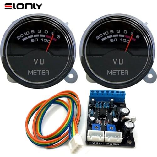 2pcs P-40SA VU Meters with 1pcs Driver Board Head Audio DB Level Meter Power Amplifier DAC Power Sound Pressure with Backlight
