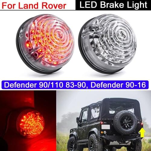 2Pcs Rear LED Brake Lamp Red Tail Stop Warning Light For Land Rover Defender 90/110 1983-1990 Defender 1990-2016