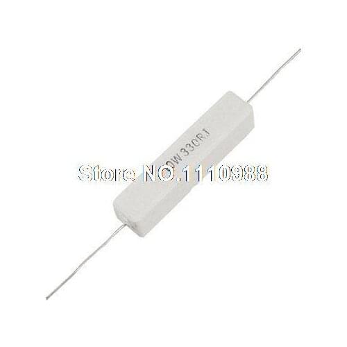 5pcs Wire Wound Axial Lead Cement Resistor 330 Ohm 10W 5