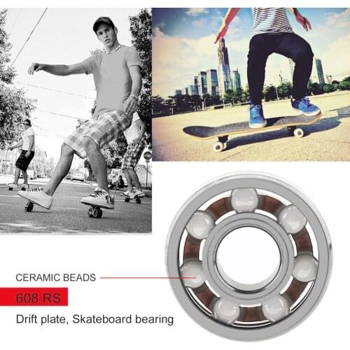 608RS Hybrid Ceramic Bearing ABEC 9 inline Skate Bearings FreeLine Skate Skateboard LongBoard HandSpinner Rodamientos