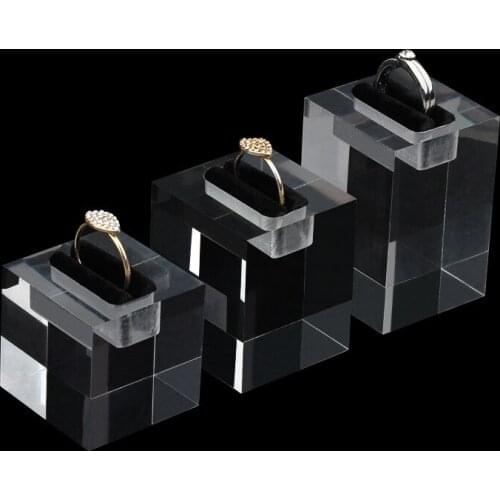 Acrylic Ring Stand Ring Holder Tray Ring Organizer Clips Jewellery Display for Store Props Jewelry Display Case Customized