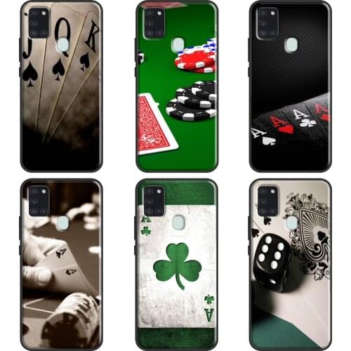Poker Playing Cards Phone Case For Samsung A52 A12 A32 A72 A20e A21S A51 A71 A11 A31 A10 A20S A30 A40 A50 A70