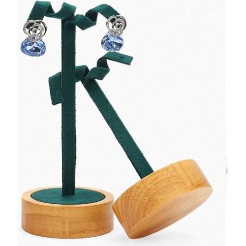 Wooden two-piece earrings display stand earrings jewelry display stand shooting props decoration vertical