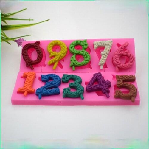 Diy Baking Mold Liquid Fondant Cake/chocolate/aromatherapy Plaster Mold 0-9 Numbers Cake Decorating Tools Resin Molds Bakeware