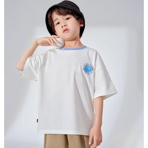 Hollead Summer Kids 100% Cotton T Shirts Boys Girls Baby Cartoon Printed Short Sleeve Clothes For 2-7 Years Children Clothing