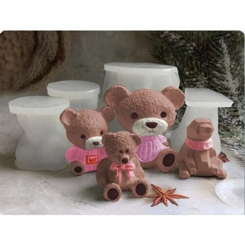 Bear Ice Cube Epoxy Resin Mold Aromatherapy Plaster Casting Silicone Mould DIY Crafts Jewelry Ornaments Making Tools