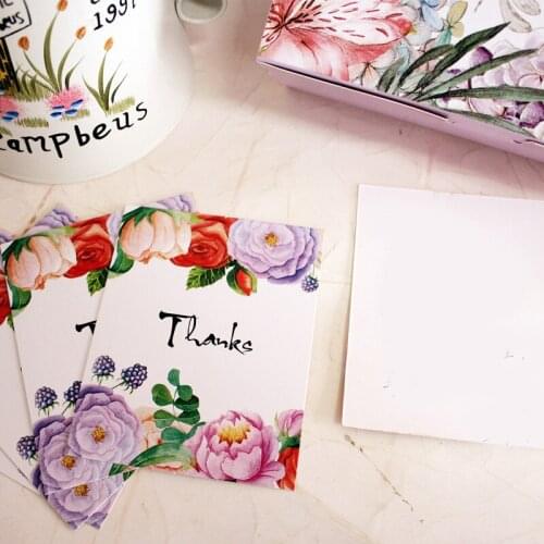 50pcs Mini thanks Card lady rose style multi-use as Scrapbooking invitation DIY Decoration party gift card message card