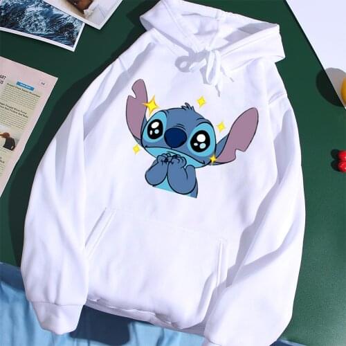 Lilo and Stitch Mens Clothing Fashion Brand Hoodies Female Disney Kawaii Harajuku Sweatshirts Fashion Brand Casual Men Pullover