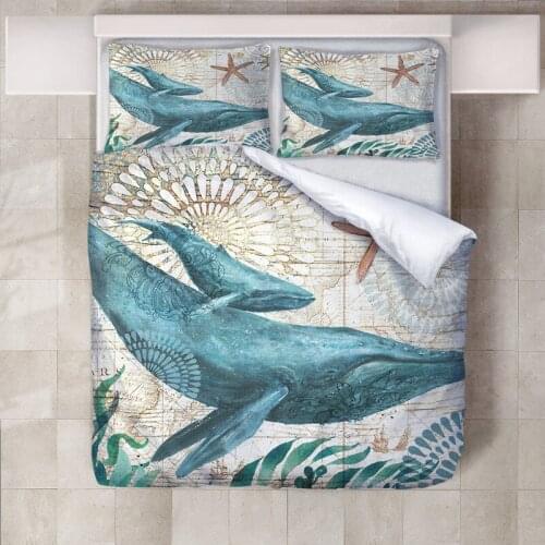 Ocean Shark Printed 3d Bedding Set Duvet Cover Set Pillowcase Twin Queen King Bed Linen Bedclothes Comforter Cover Drop Shipping