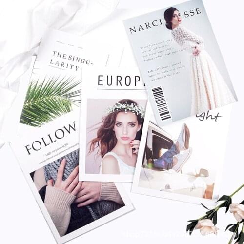 Fake BOOK Fashion Women Magazine Photography Background Paper Ornament Photo Studio Backdrops Prop Diary Decor For Shooting