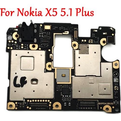 Tested Full Work Original Unlock Motherboard For Nokia X5 5.1 Plus TA1109 Logic Circuit Board Plate Global Firmware