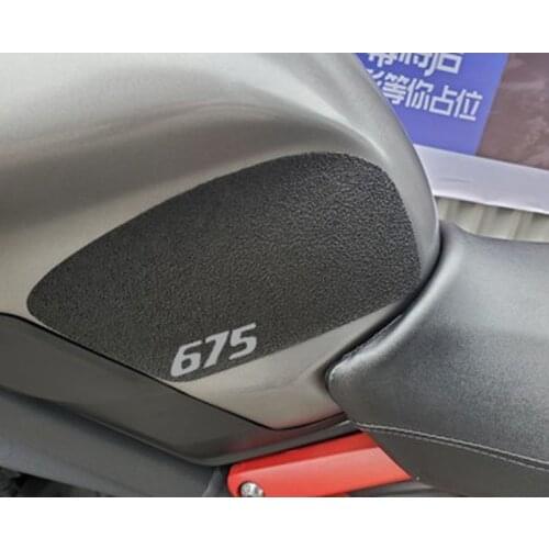For Triumph 675 Motorcycle Tank Traction Pad Side Gas Knee Grip Protector Anti slip sticker