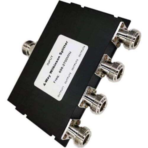 5pcs/lot 2G 3G 4G Power Splitter 698-2700Mhz Power Divider 2.5G Signal Divider for Telecom Radio Frequency Signal Divider 4Ch