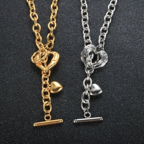 Luxury Love Heart Choker Necklace OT Buckle Adjustable Women Necklace For Fashion Jewelry Gift