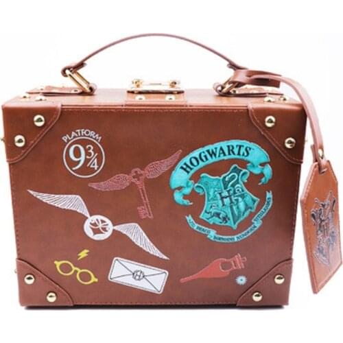 Harried Backpack Bags PU Anime Action Figure Toys Movie Fans Collection Potter Schoolbag Fashion Travel Case Children woman Gift