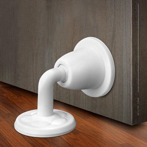 Silicone Self Adhesive Door Stopper Non Drilling Sticker Wall Protectors Hidden Door Holder Floor Door Stopper Furniture Fitting