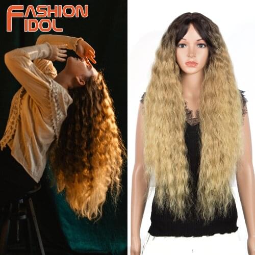 Light Brown Lolita Wigs Middle Part Cosplay Style Long Curly Fluffy Hair 26 Inch Synthetic Gray Wig For White Women FASHION IDOL