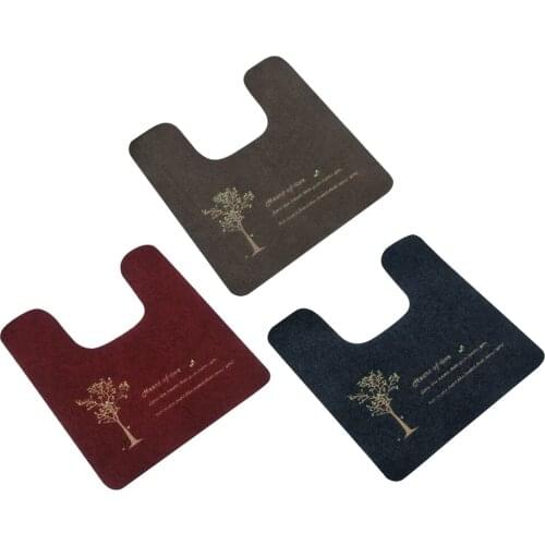 Toilet U-Shaped Floor Mat Non Slip Absorbent Ultra Soft Washable Home Decor