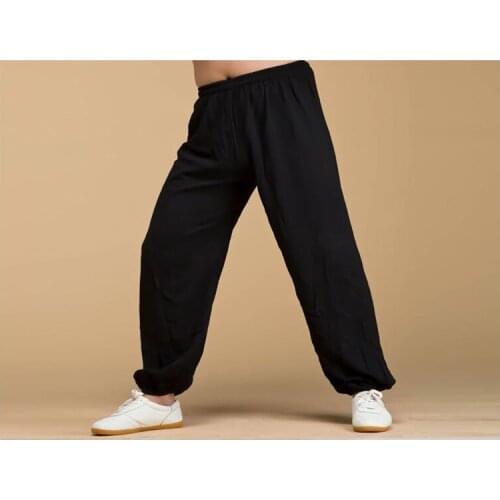 Spring and summer Synthetic cotton tai chi pants kung fu bloomers both men and women