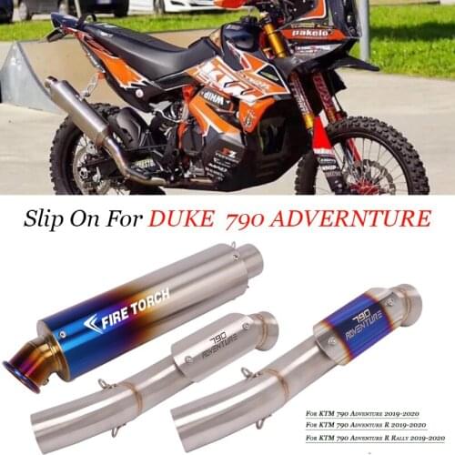 Slip for duke 790 adventure 790 adv r 790 motorcycle exhaust muffler middle connection tube with anti-scald cover Full System