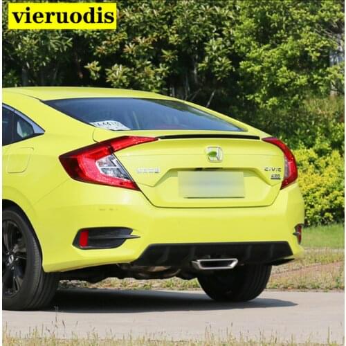 For Honda Civic 2015 2016 2017 2018 Rear Trunk Spoiler High Quality ABS Material Primer Color Car Tail Wing Decoration