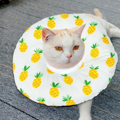Pet Protective Printing Collar Soft Sponge Anti-Biting Pet Recovery Adjustable Collar For Cat Dogs Kittens Pet Grooming Supplies