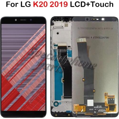 For LG K20 2019 LCD with frame Display Touch Screen Digitizer For LG K20 LCD LM-X120EMW lcd Replacement For LG K20 2019 LCD